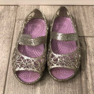 Glitter flat jelly CROCS